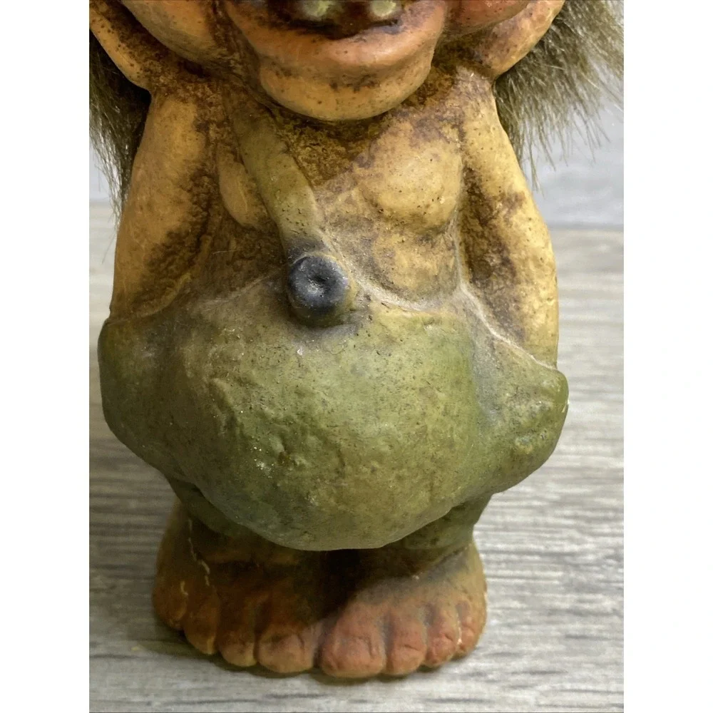 VTG Nyform Troll Boy Hands in Pockets Norwegian Folklore Collectible Brown‎ Hair